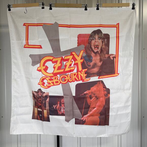 Ozzy Osbourne 1983 Bark at the Moon Wall Tapestry 45" x 45" - Picture 1 of 7